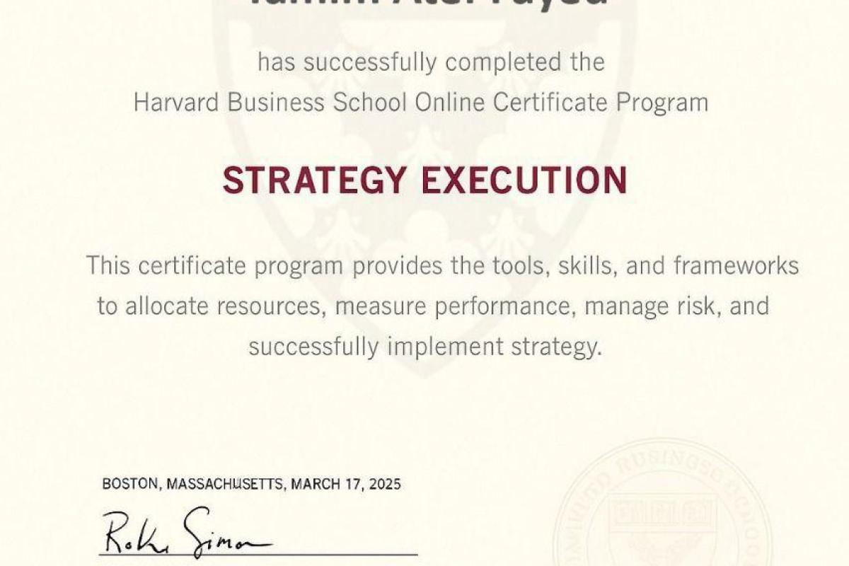 Harvard Business School Online – Strategy Execution Certificate