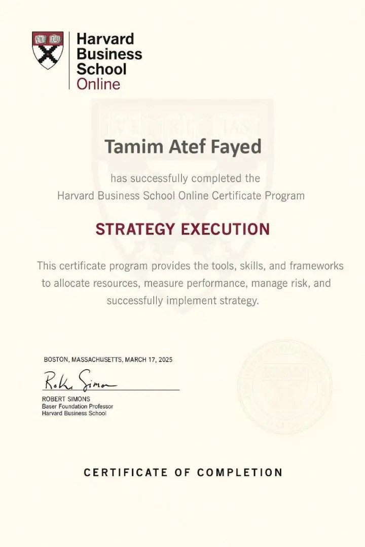 Harvard Business School Online – Strategy Execution Certificate